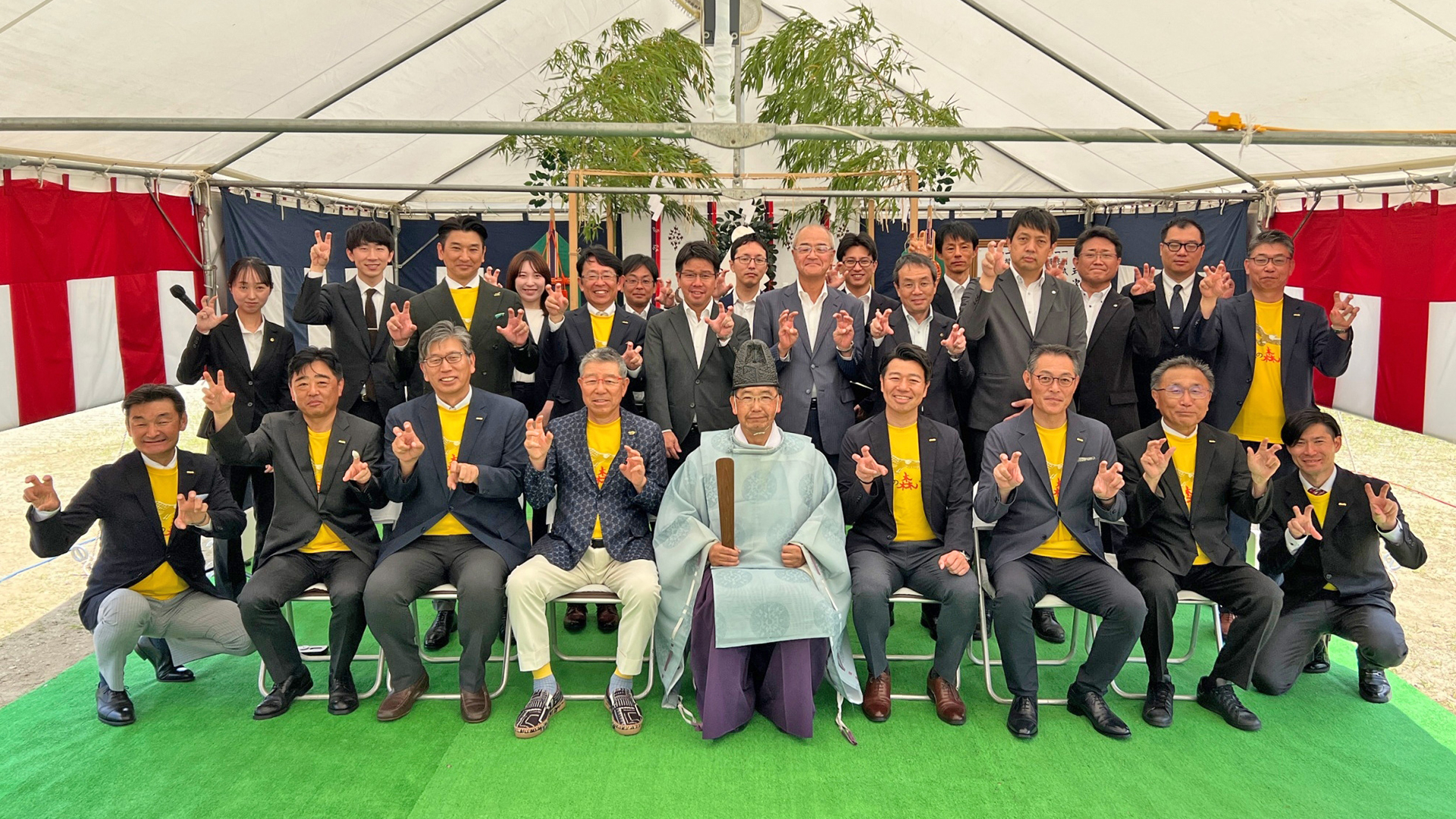 演歌の森うきは 空飛ぶまさお増設 地鎮祭を実施 