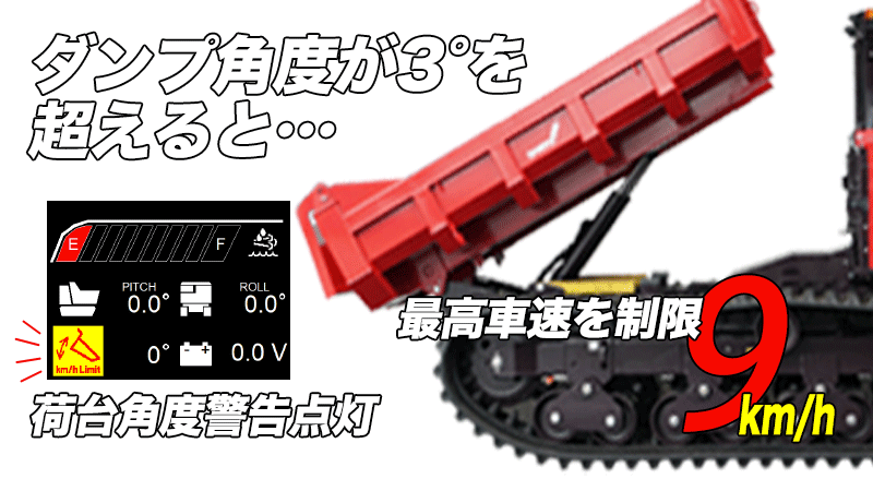 ダンプ角度による車速制限